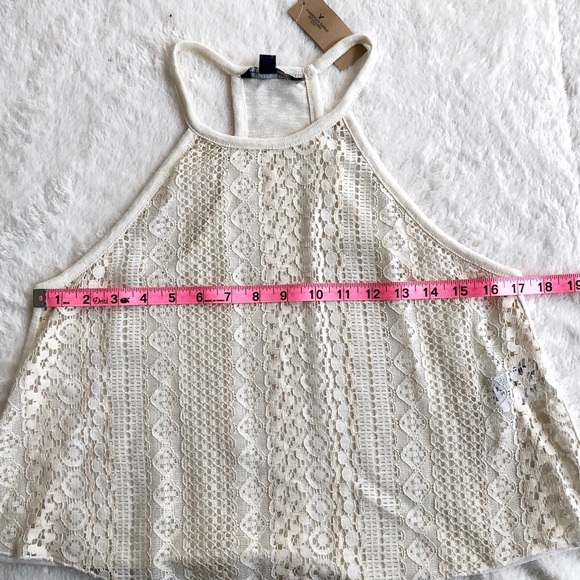 American Eagle | Two-Toned Sheer Lace Crop Top NWT - Picture 7 of 8